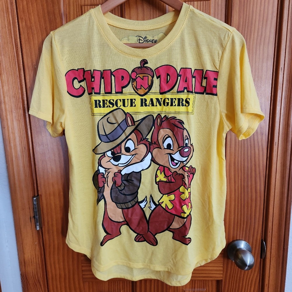 Disney Chip 'n Dale Rescue Rangers Yellow Tee Large